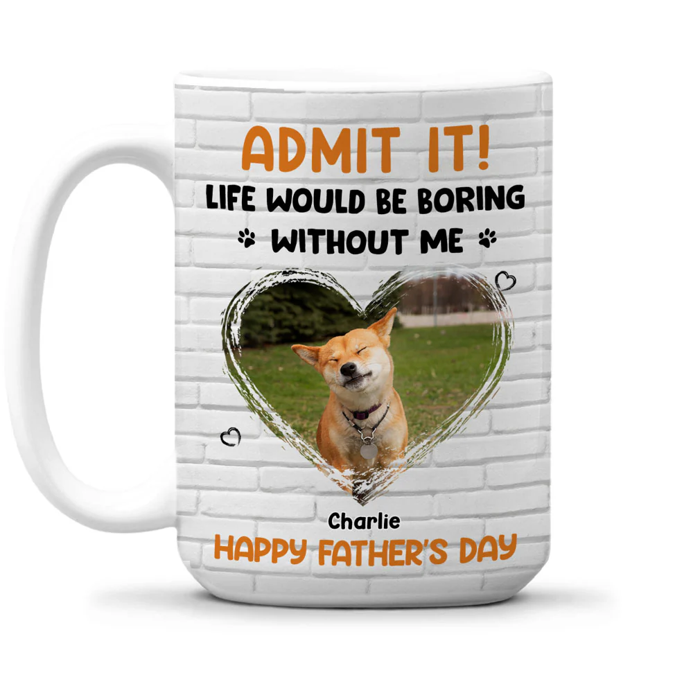 Admit It Dad Orange Photo - Personalized Custom Coffee Mug - Image 5