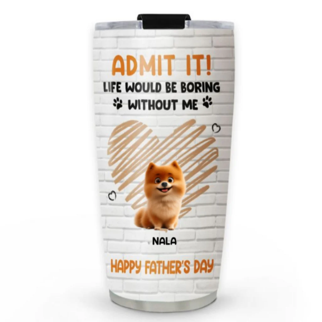 Admit It Dad Orange - Personalized Custom Tumbler - Image 7