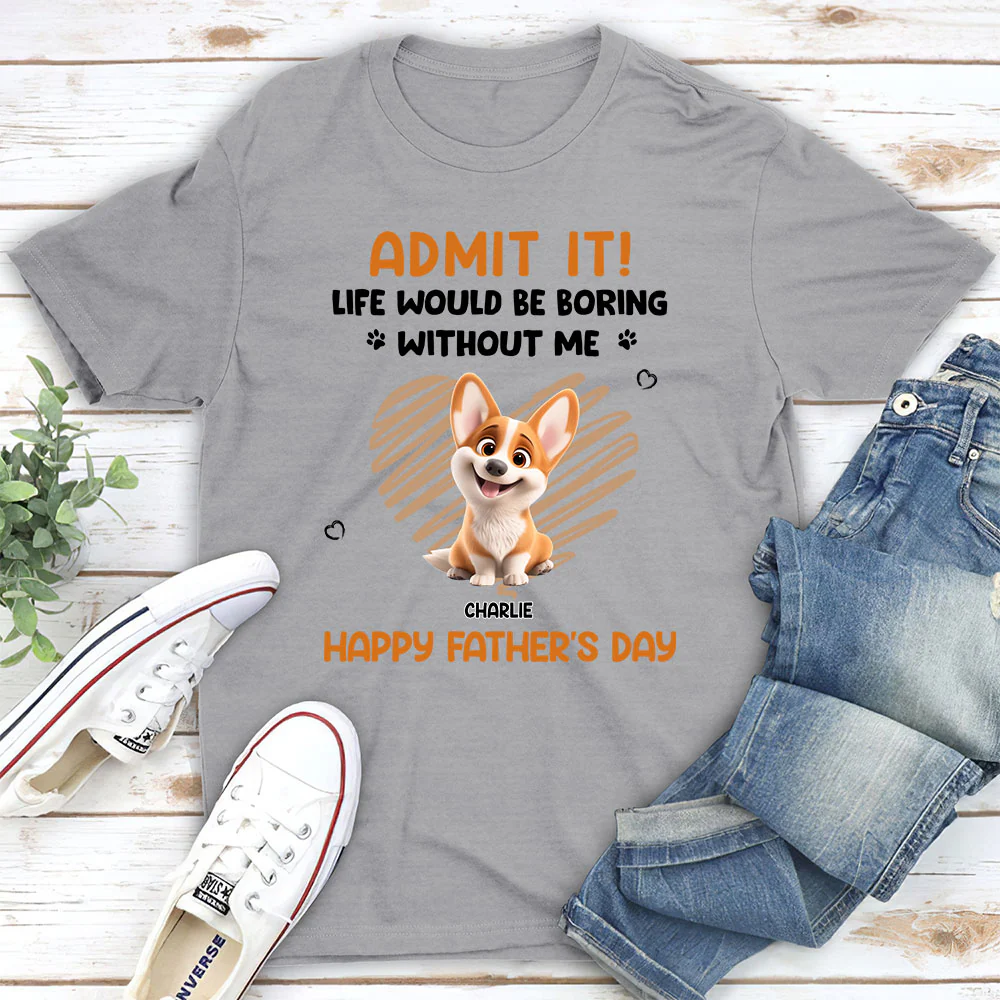 Admit It Dad Orange - Personalized Custom Unisex T-Shirt - Image 4