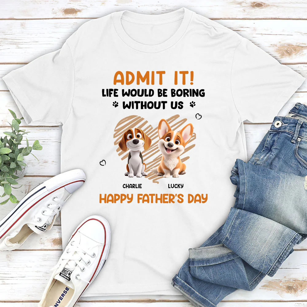 Admit It Dad Orange - Personalized Custom Unisex T-Shirt - Image 5