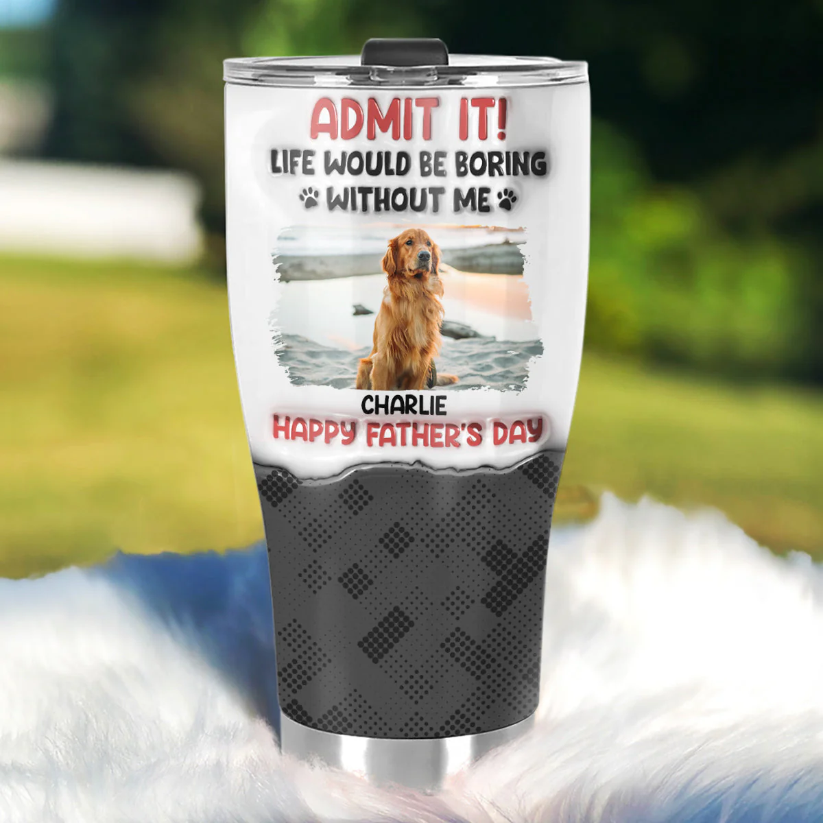 Admit It Dog - Personalized Custom 3D Inflated Effect Tumbler - Image 6