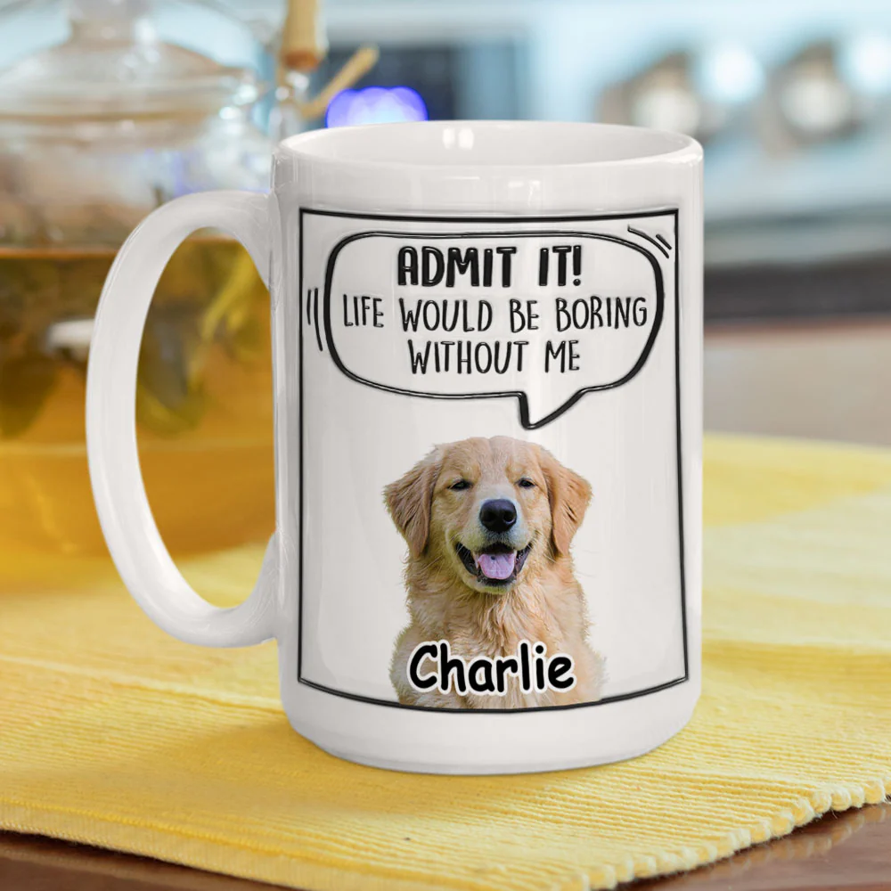 Admit It Dog Photo - Personalized Custom 3D Inflated Effect Mug - Image 3