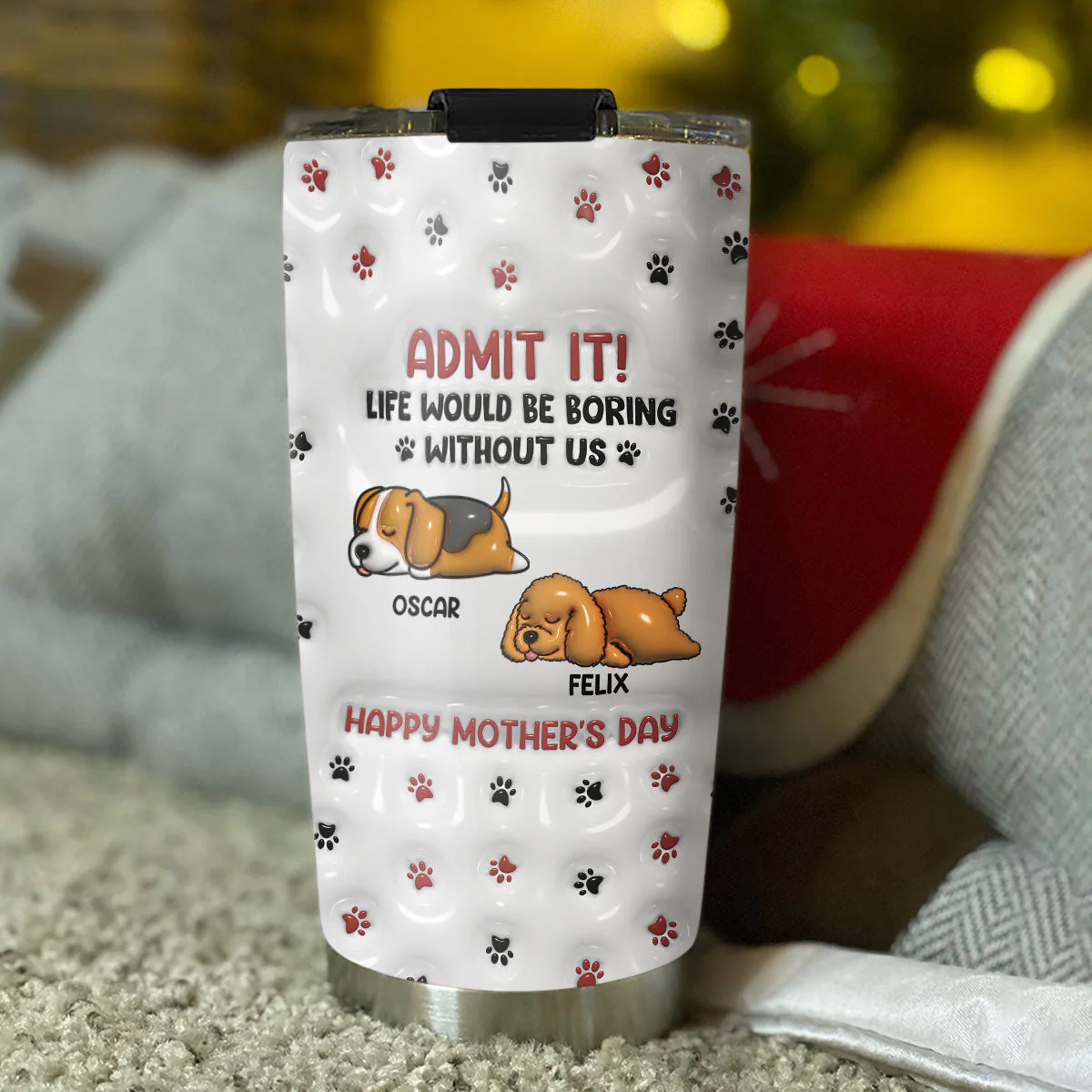 Admit It Paw - Personalized Custom 3D Inflated Effect Tumbler - Image 2