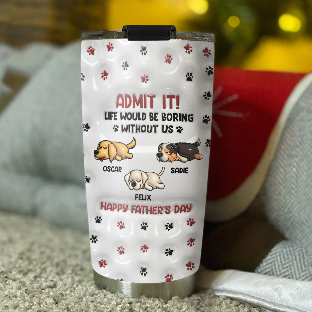 Admit It Paw - Personalized Custom 3D Inflated Effect Tumbler - Image 5