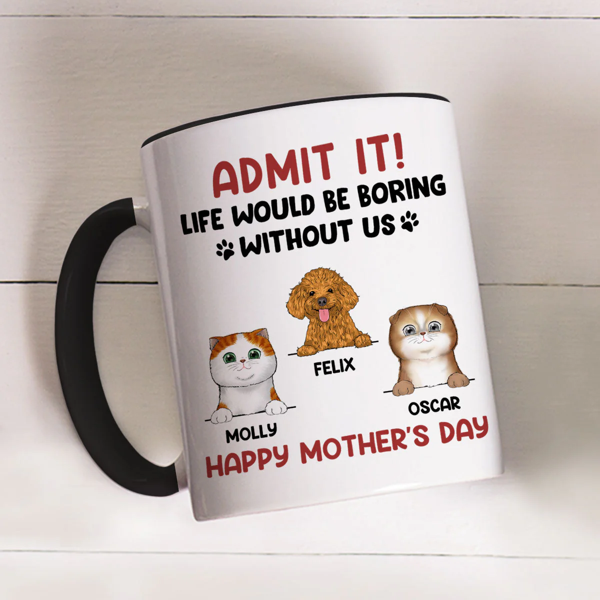 Admit It - Personalized Custom Accent Mug - Image 3
