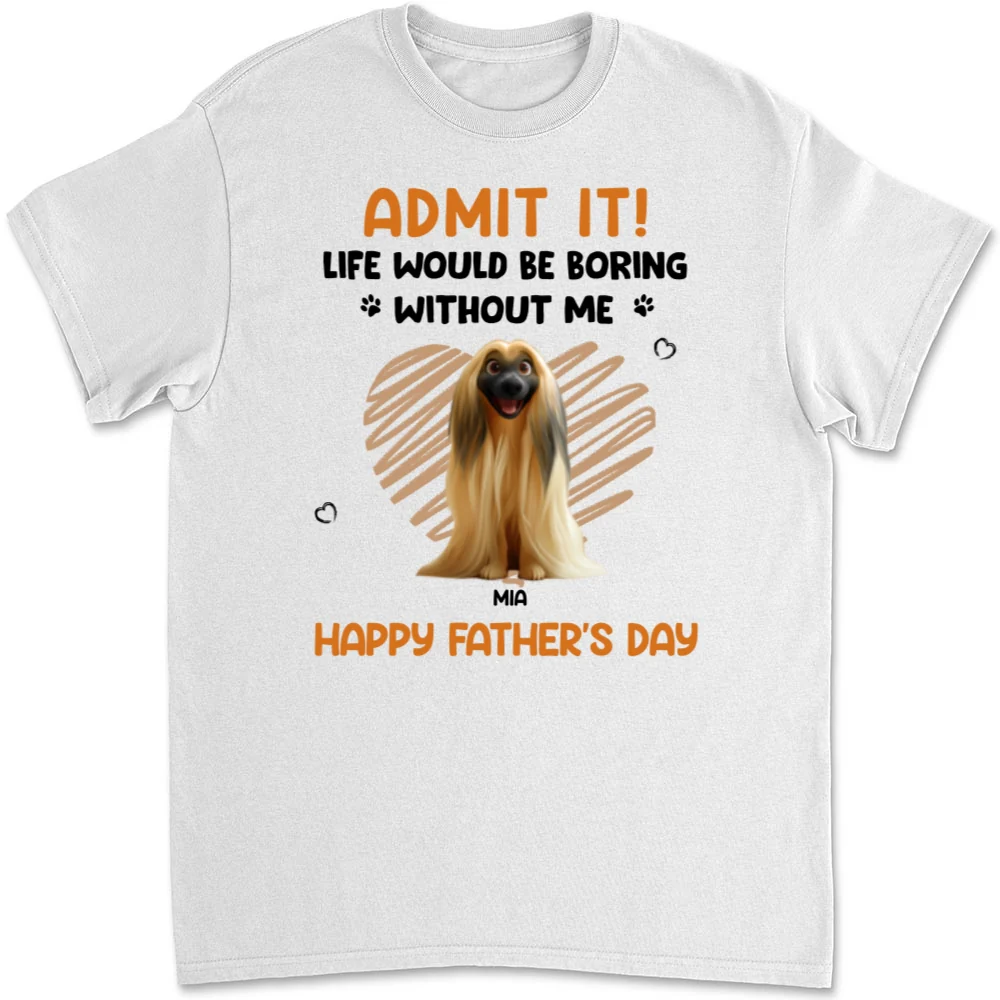 Admit It Pet Dad Orange - Personalized Custom Unisex T-shirt - Image 5