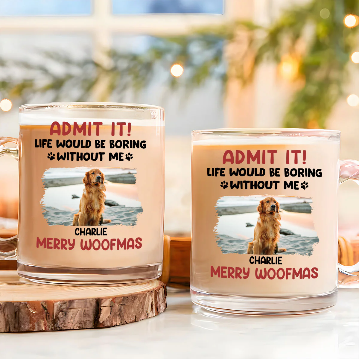 Admit It Photo - Personalized Custom Glass Mug - Image 2