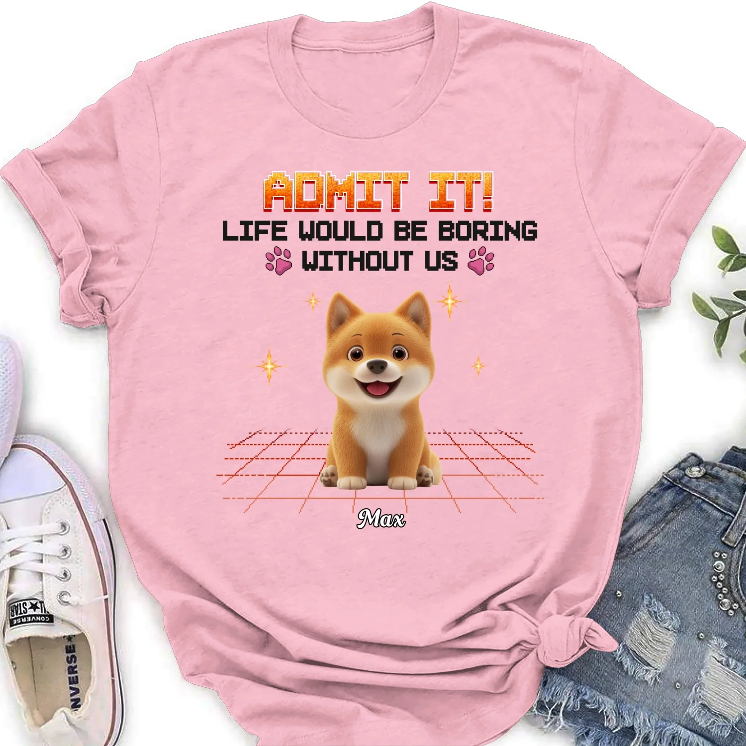 Admit It Pixel - Personalized Custom Women's T-Shirt - Image 7