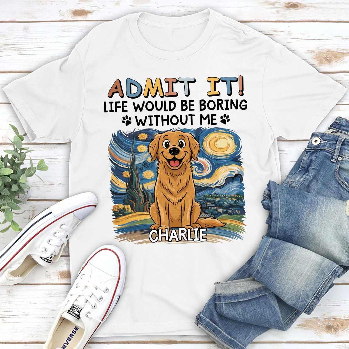 Admit It Retro - Personalized Custom Unisex T-Shirt - Image 2