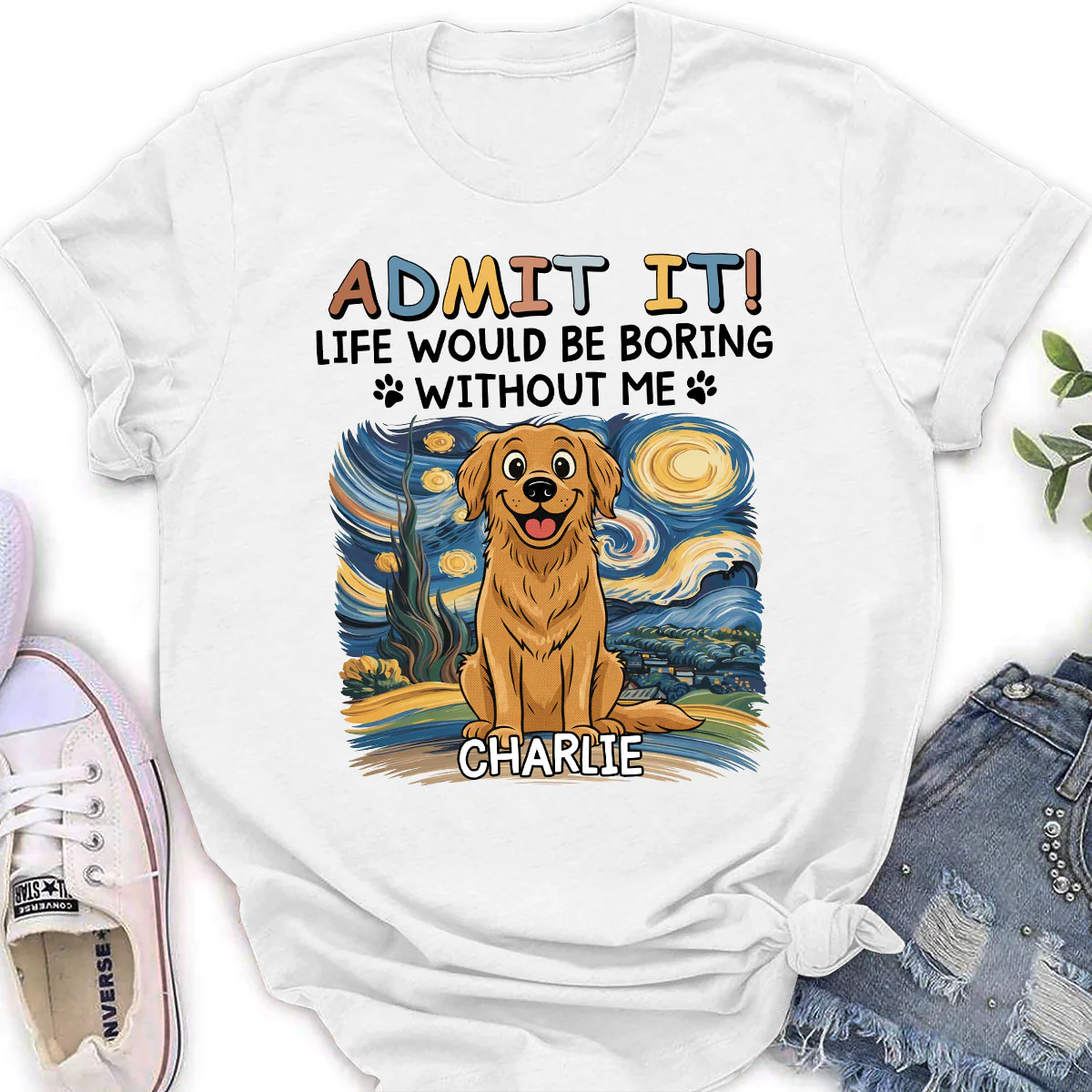 Admit It Retro - Personalized Custom Women's T-Shirt - Image 2