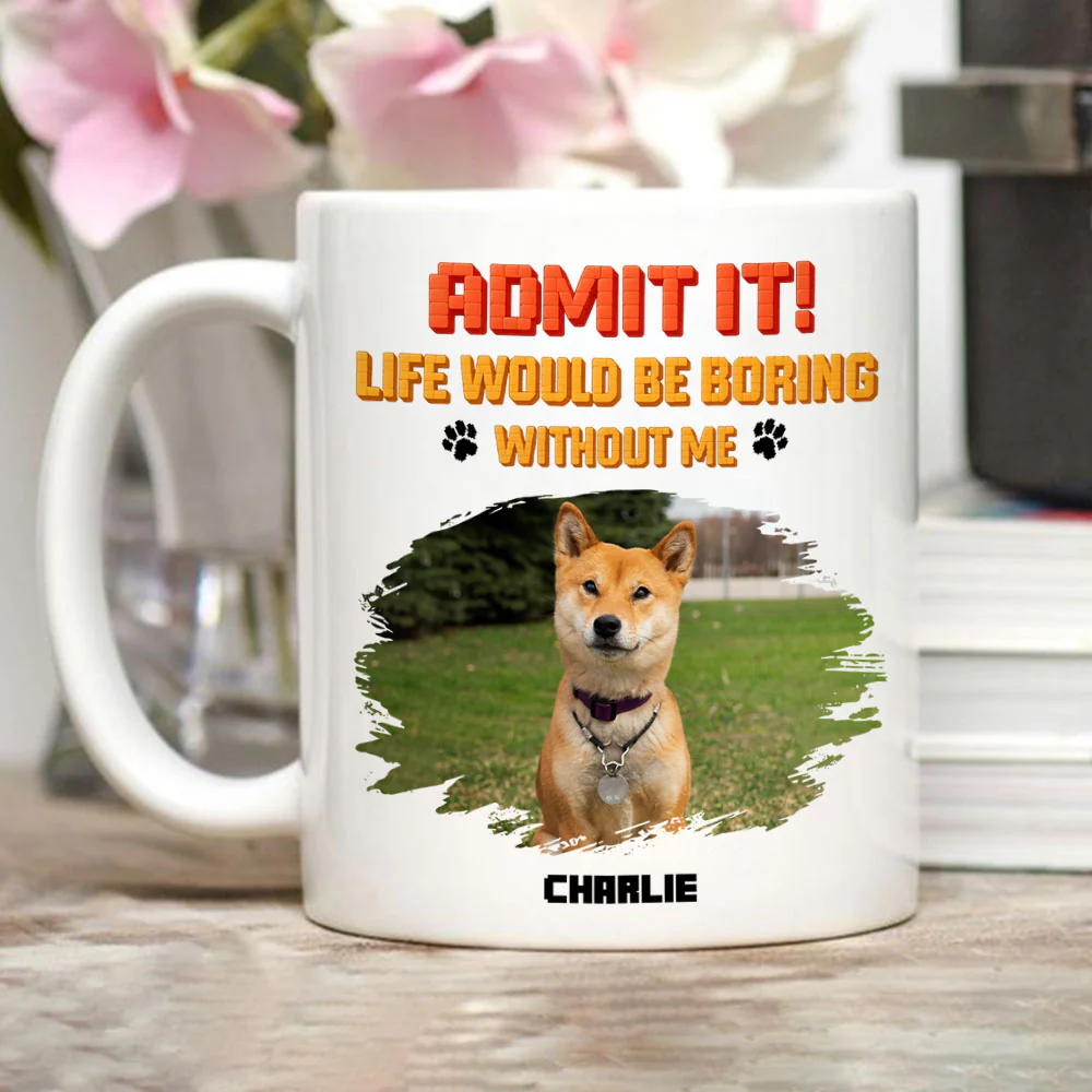 Admit It Square Photo - Personalized Custom Coffee Mug - Image 2