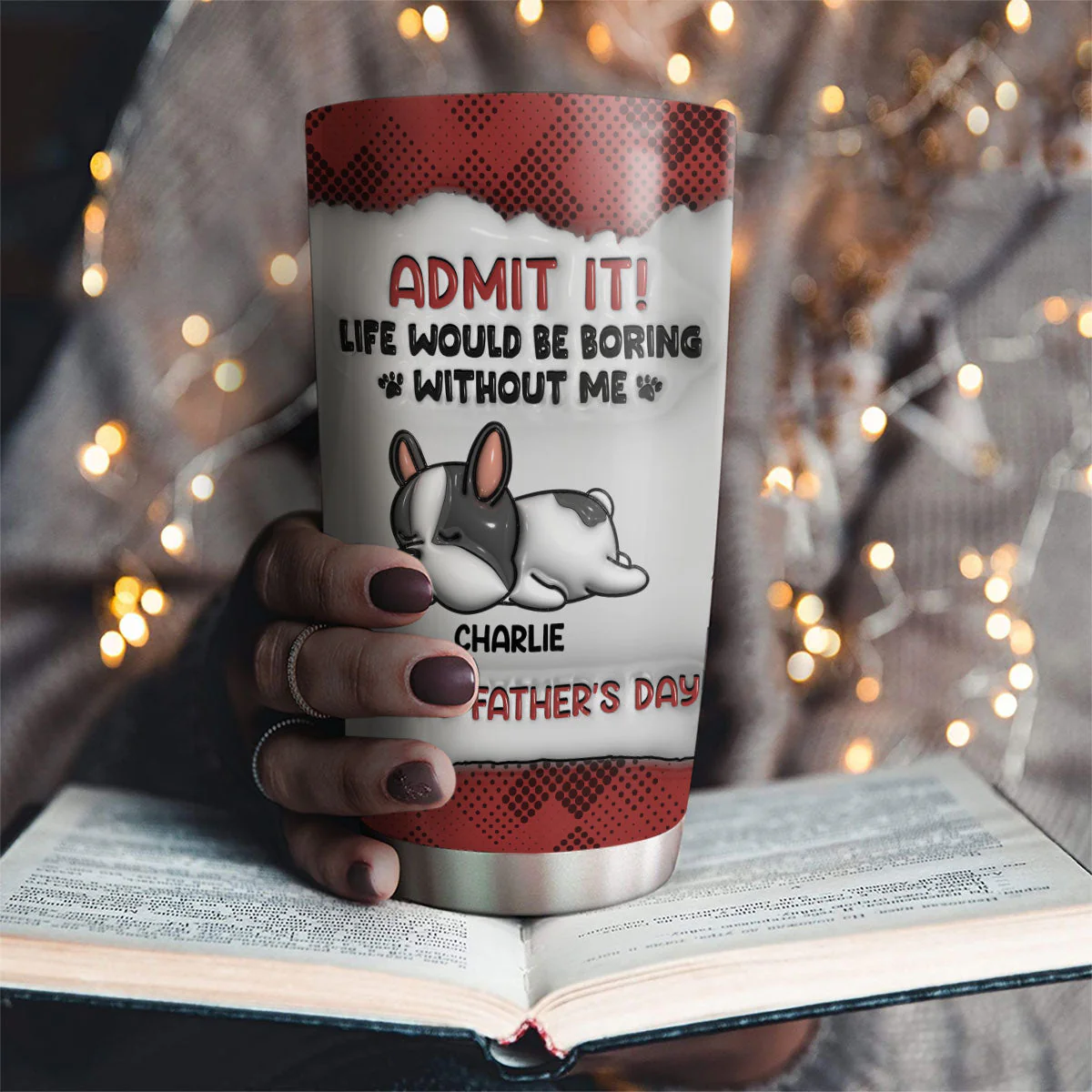 Admit It Version Pets - Personalized Custom 3D Inflated Effect Tumbler - Image 5