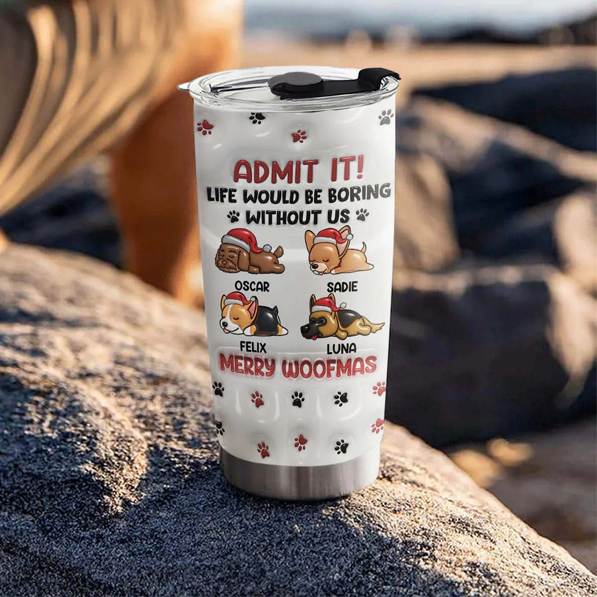 Admit It Winter - Personalized Custom 3D Inflated Effect Tumbler - Image 4