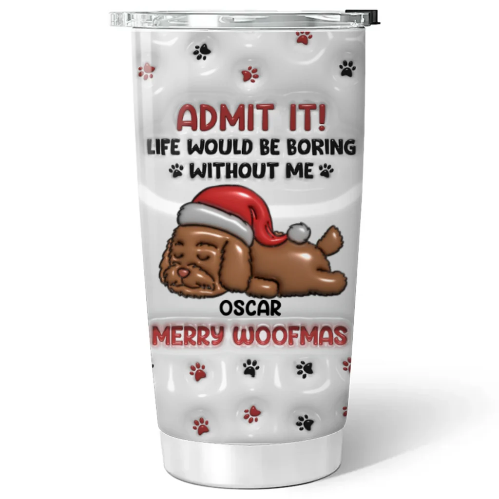 Admit It Winter - Personalized Custom 3D Inflated Effect Tumbler - Image 5