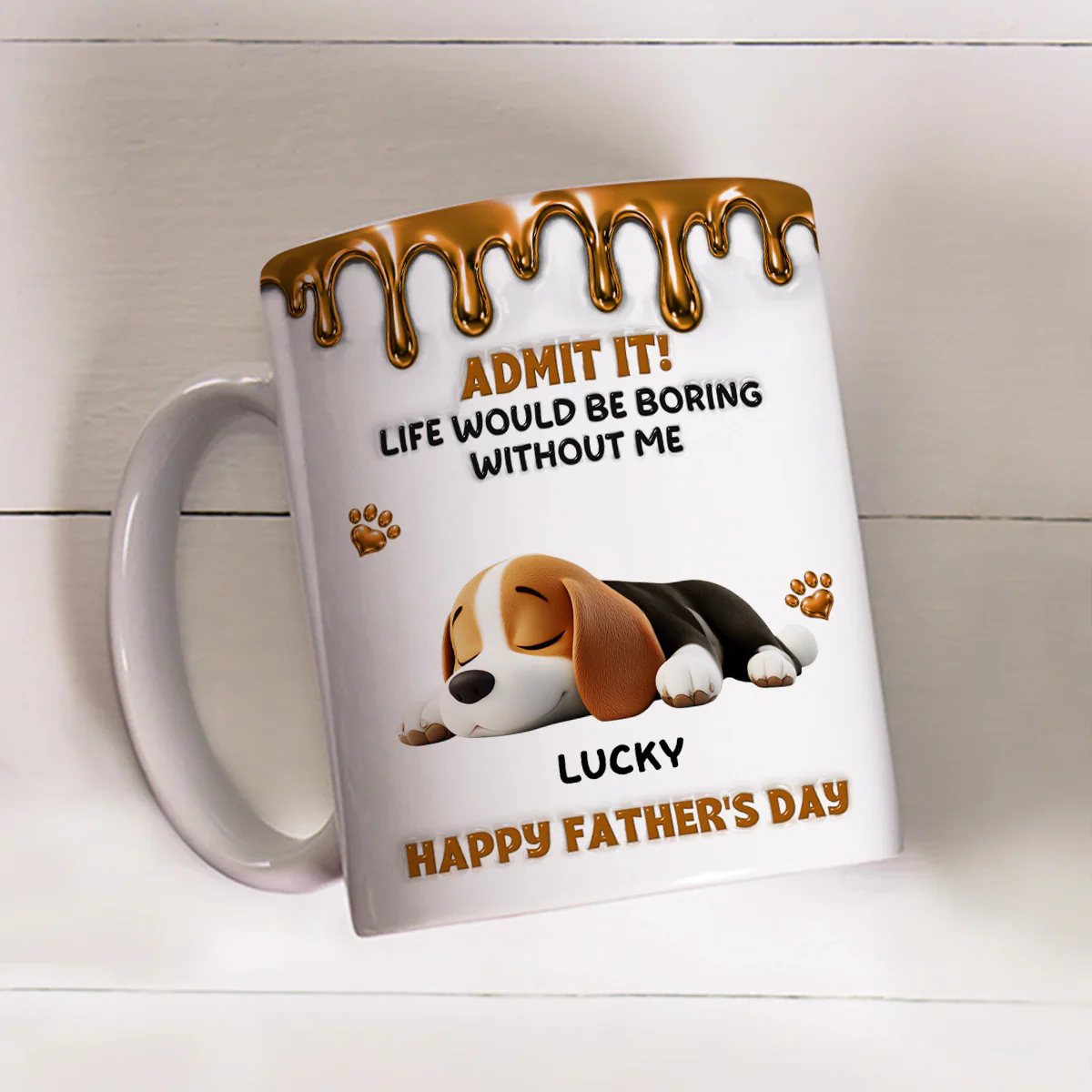 Admit Wonderful Time With Me Ver Dad - Personalized Custom 3D Effect Coffee Mug - Image 2