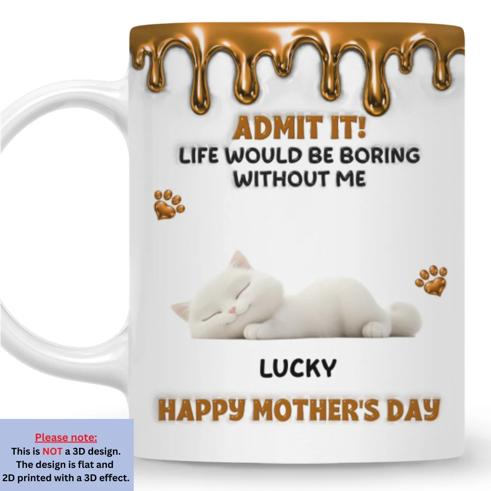 Admit Wonderful Time With Pet - Personalized Custom 3D Effect Coffee Mug - Image 7