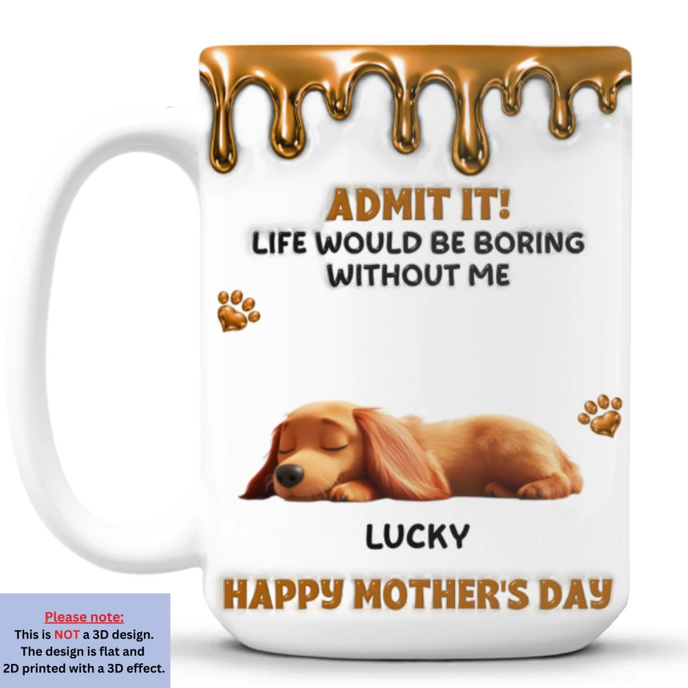 Admit Wonderful Time With Pet - Personalized Custom 3D Effect Coffee Mug - Image 8