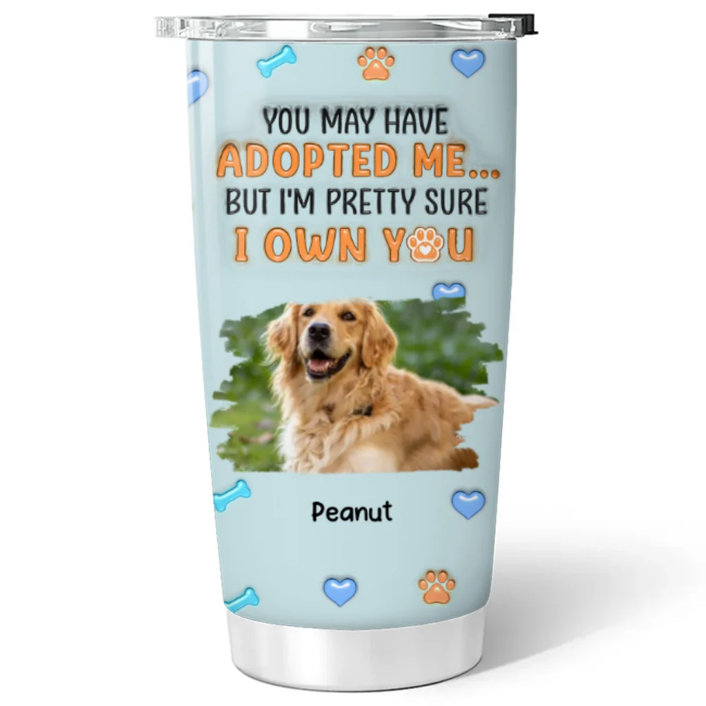 Adopted Me Photo - Personalized Custom 3D Inflated Effect Tumbler - Image 2