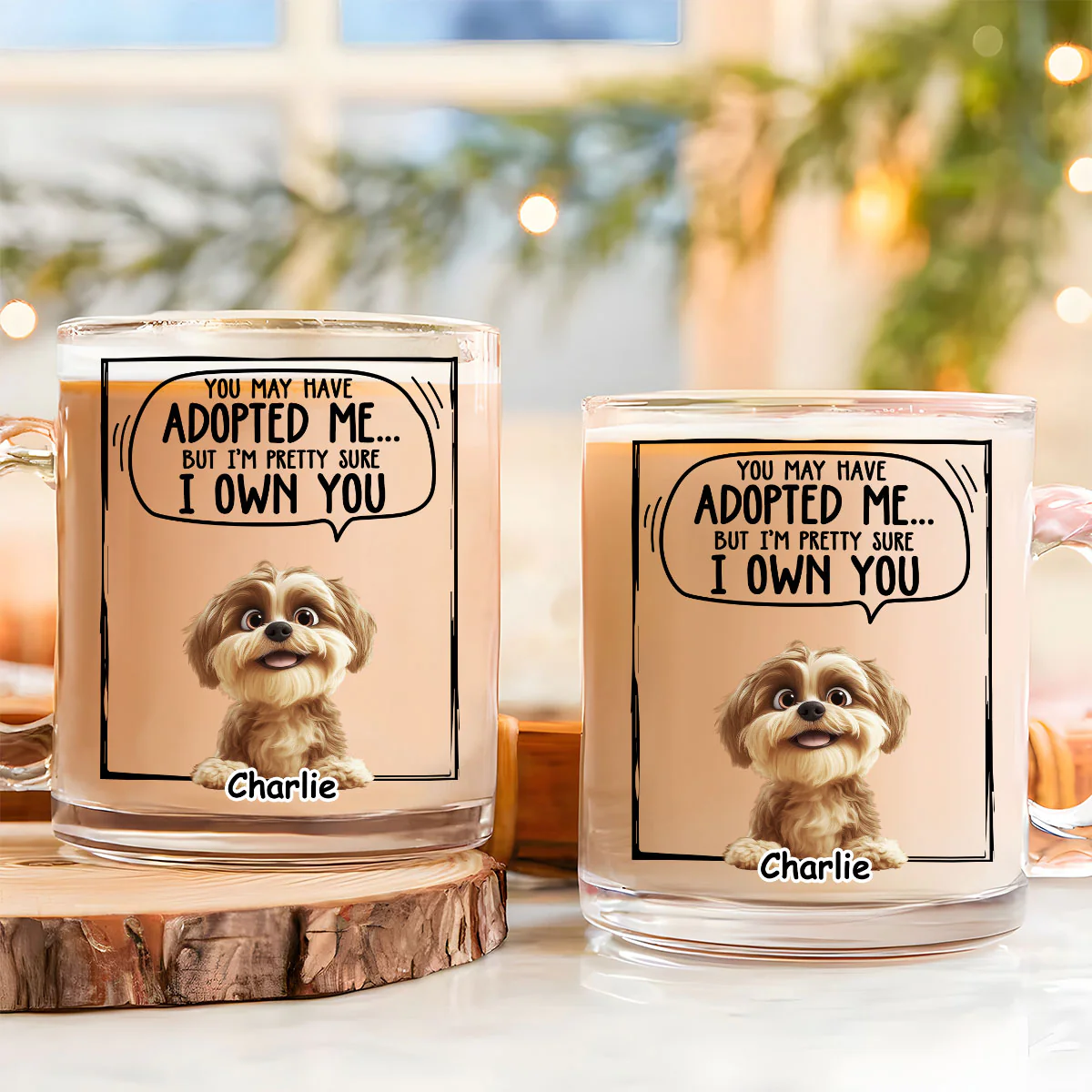 Adopted Me - Personalized Custom Glass Mug - Image 2