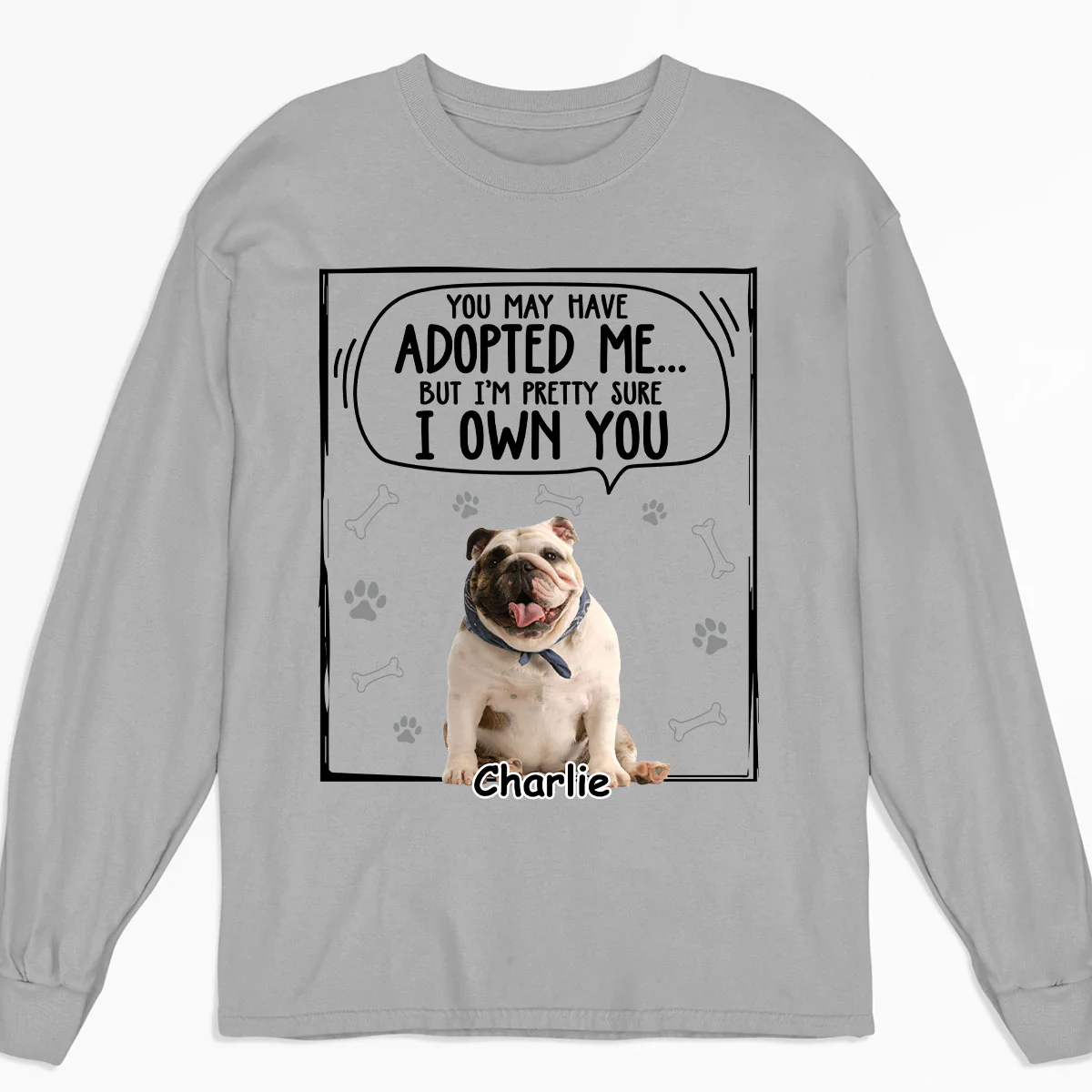 Adopted Me Photo - Personalized Custom Long Sleeve T-Shirt