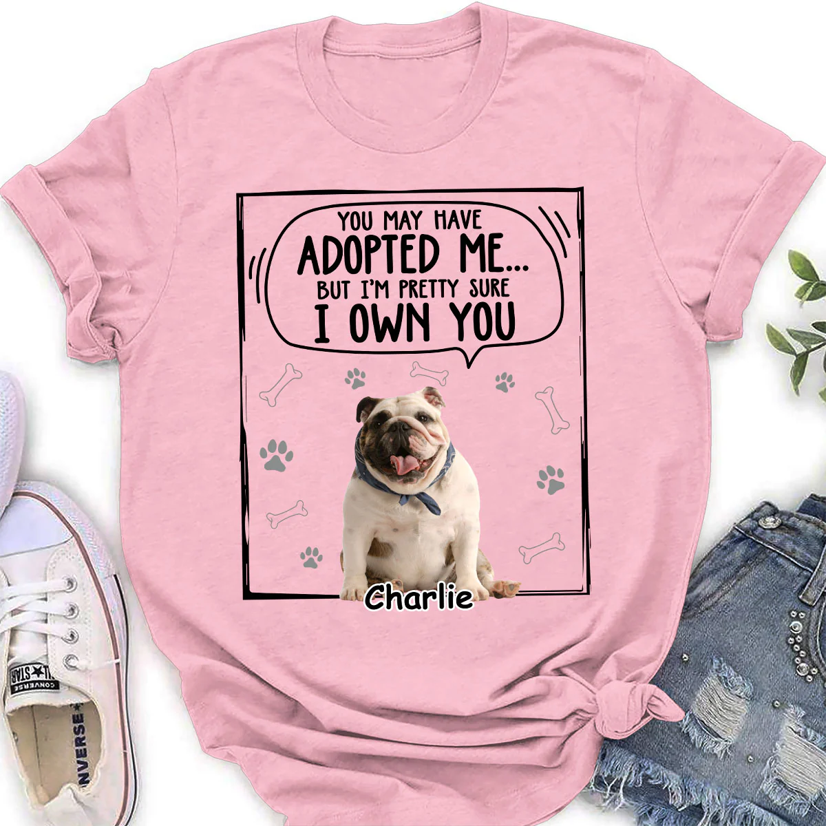 Adopted Me Photo - Personalized Custom Women's T-Shirt - Image 2
