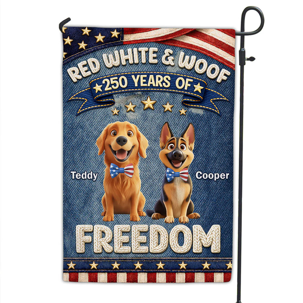 All American Pup - Personalized Custom Flag