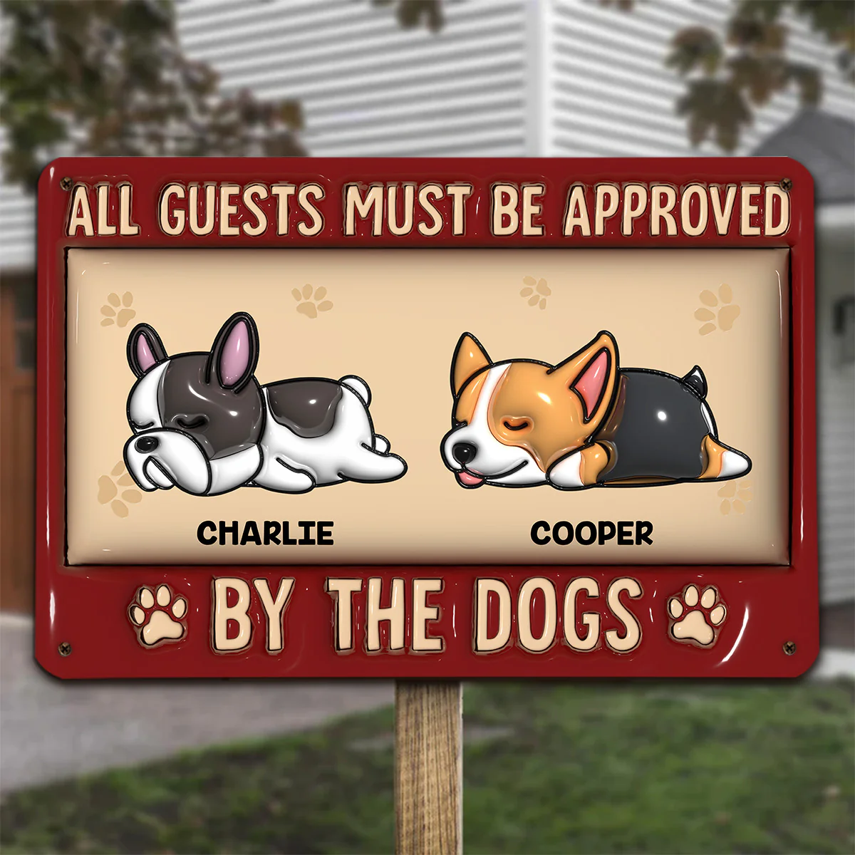 All Guests Must Be - Personalized Custom 3D Inflated Effect Metal Sign - Image 4
