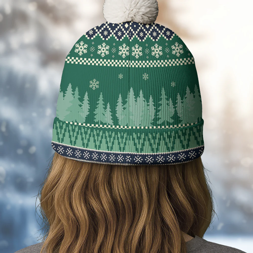 All I Need Is My Cats Ver Woman Photo - Personalized Custom Bobble Beanie Hat - Image 5