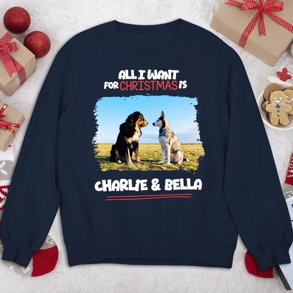 All I Want Is Photo - Personalized Custom Sweatshirt - Image 4