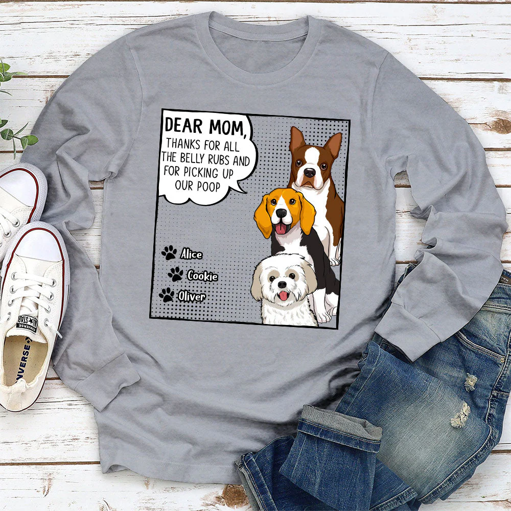 All The Belly Rubs- Personalized Custom Long Sleeve T-shirt - Image 2