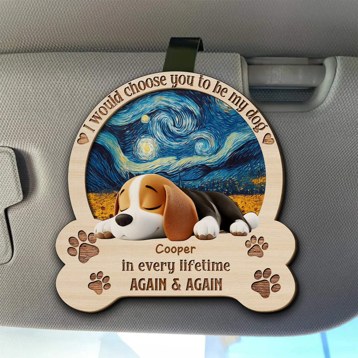 Always Choose You My Dog - Personalized Custom Car Visor Clip