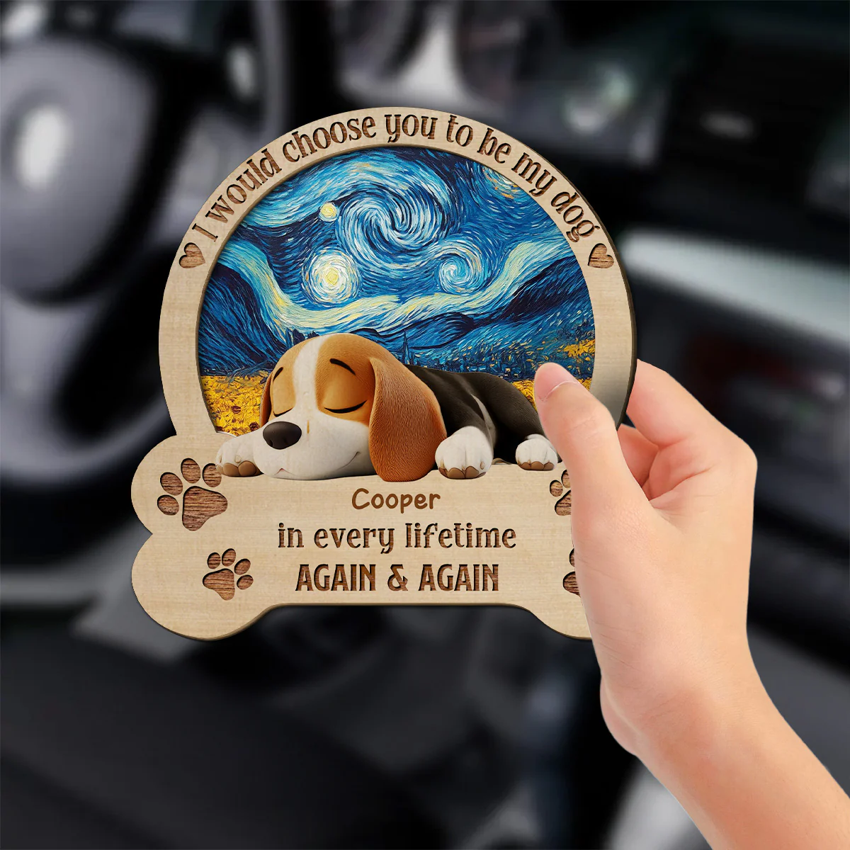 Always Choose You My Dog - Personalized Custom Car Visor Clip - Image 3