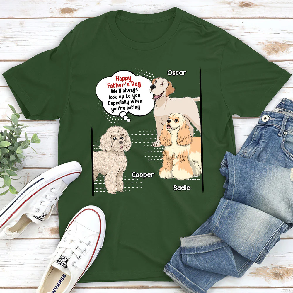 Always Look Up To Mommy - Personalized Custom Unisex T-shirt - Image 3