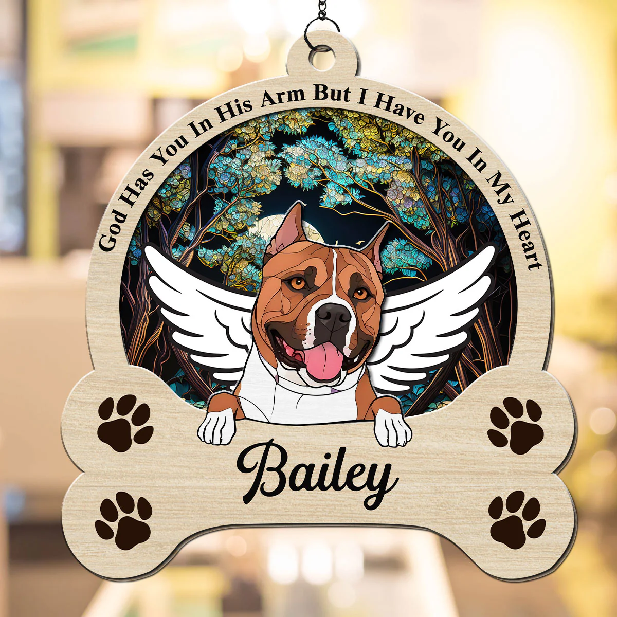 Always On Our Hearts - Personalized Custom Suncatcher - Image 3