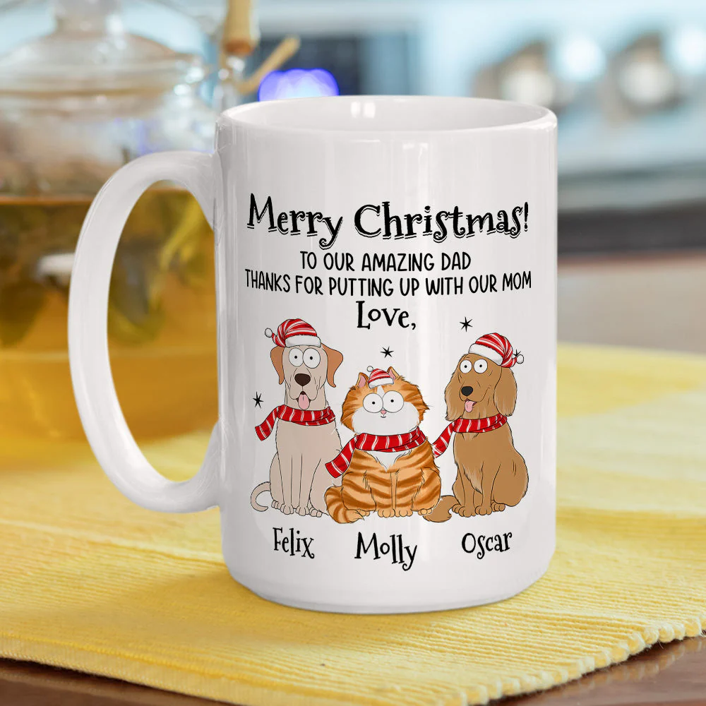 Amazing Christmas With Dog - Personalized Custom Coffee Mug - Image 6