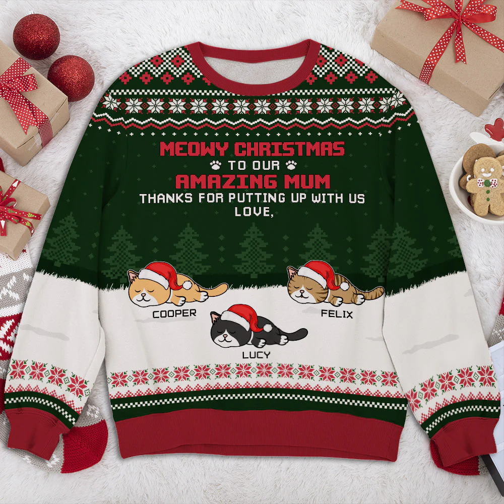 Amazing Dad Christmas - Personalized Custom All-Over-Print Sweatshirt - Image 3