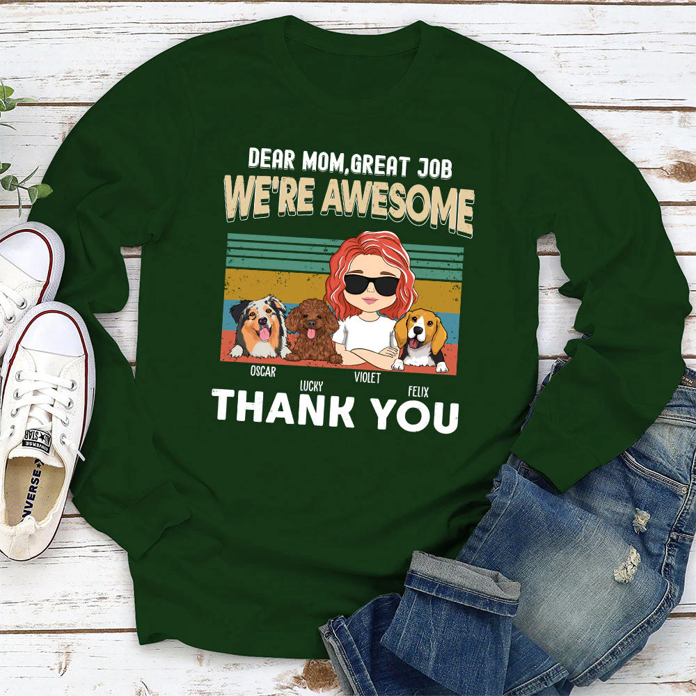 Amazing Good Job Dad - Personalized Custom Long Sleeve T-shirt - Image 3