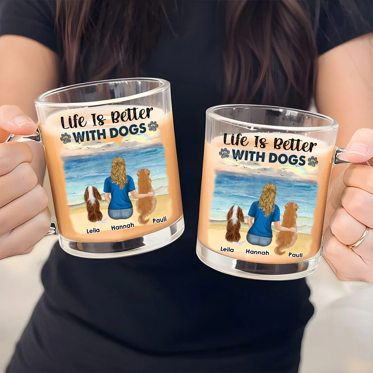 An Unbreakable Bond - Personalized Custom Glass Mug - Image 2