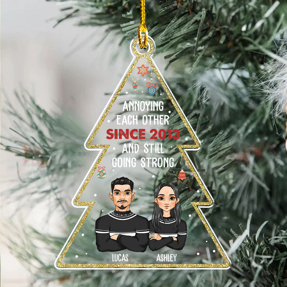 Annoying Each Other - Personalized Custom Acrylic Ornament - Image 4