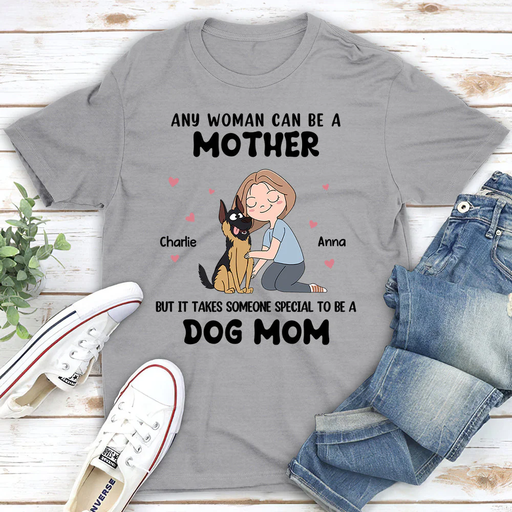 Any Woman Dog Mom - Personalized Custom Unisex T-shirt - Image 3