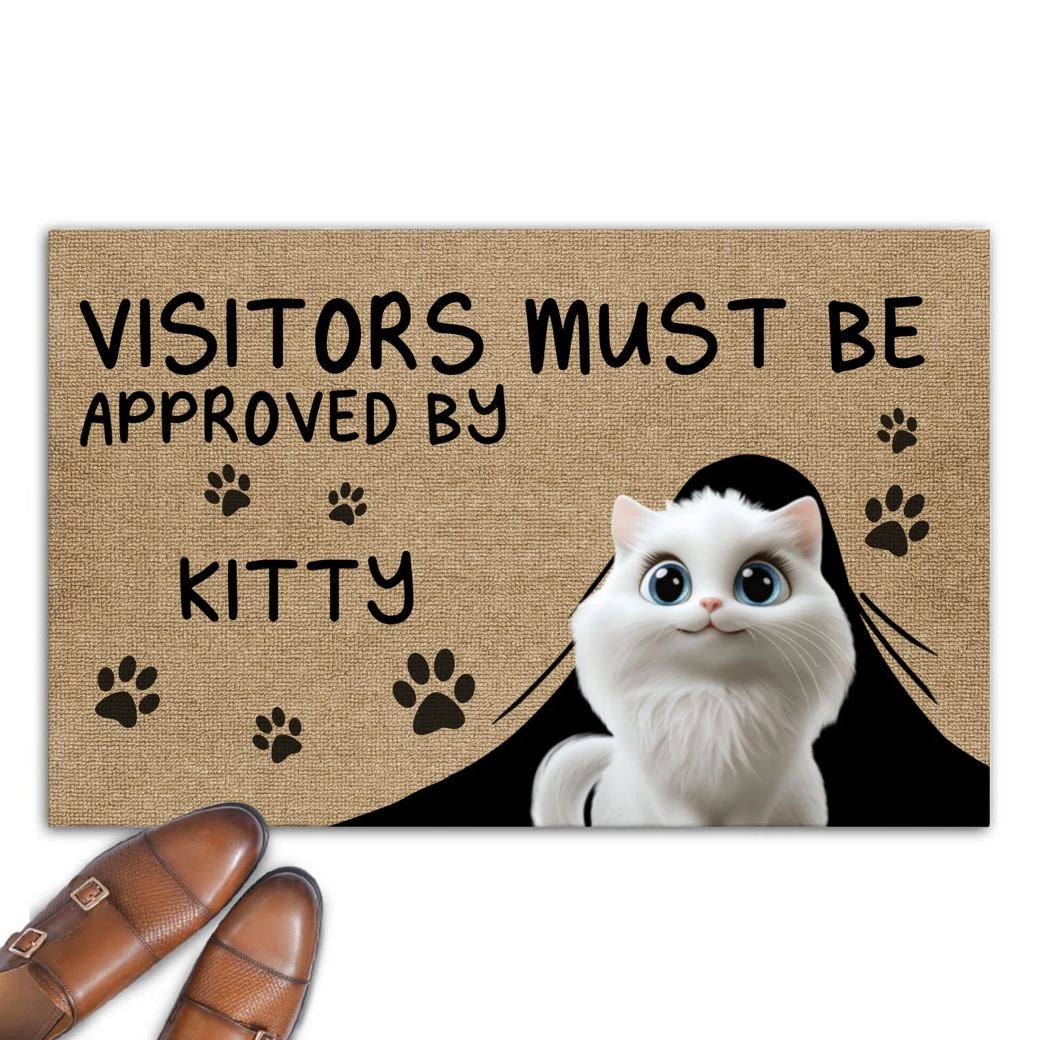 Approved By Cat Cartoon - Personalized Custom Doormat - Image 7