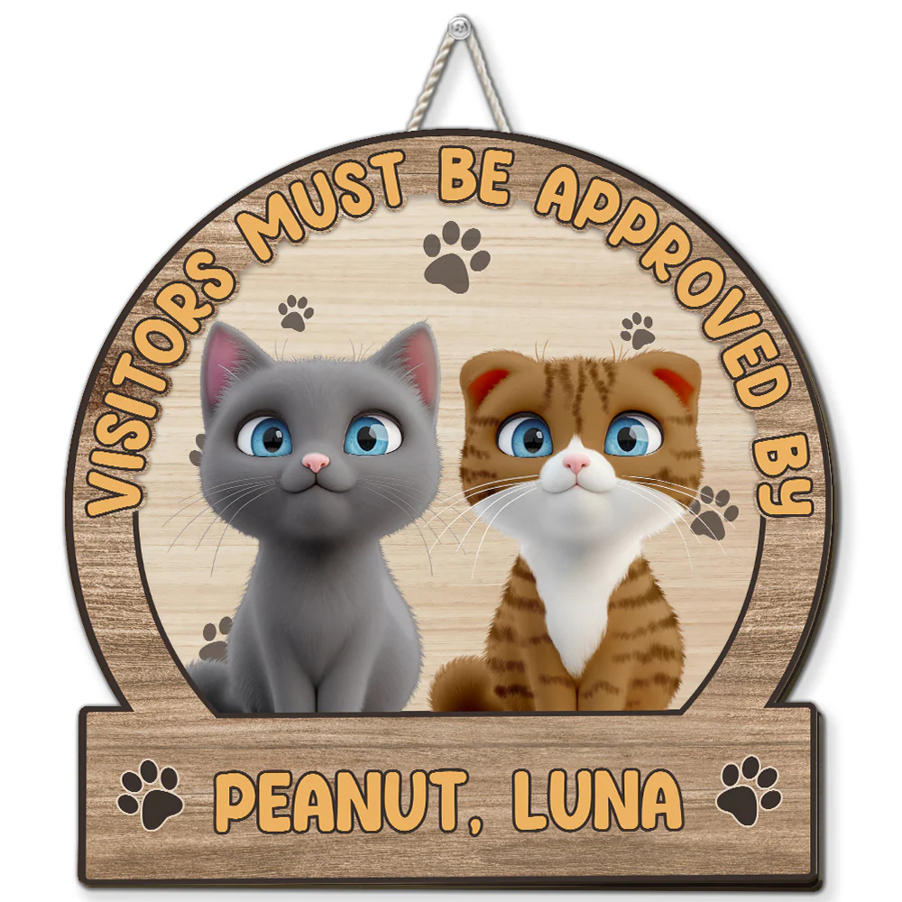 Approved By Cats - Personalized Custom Wood Sign