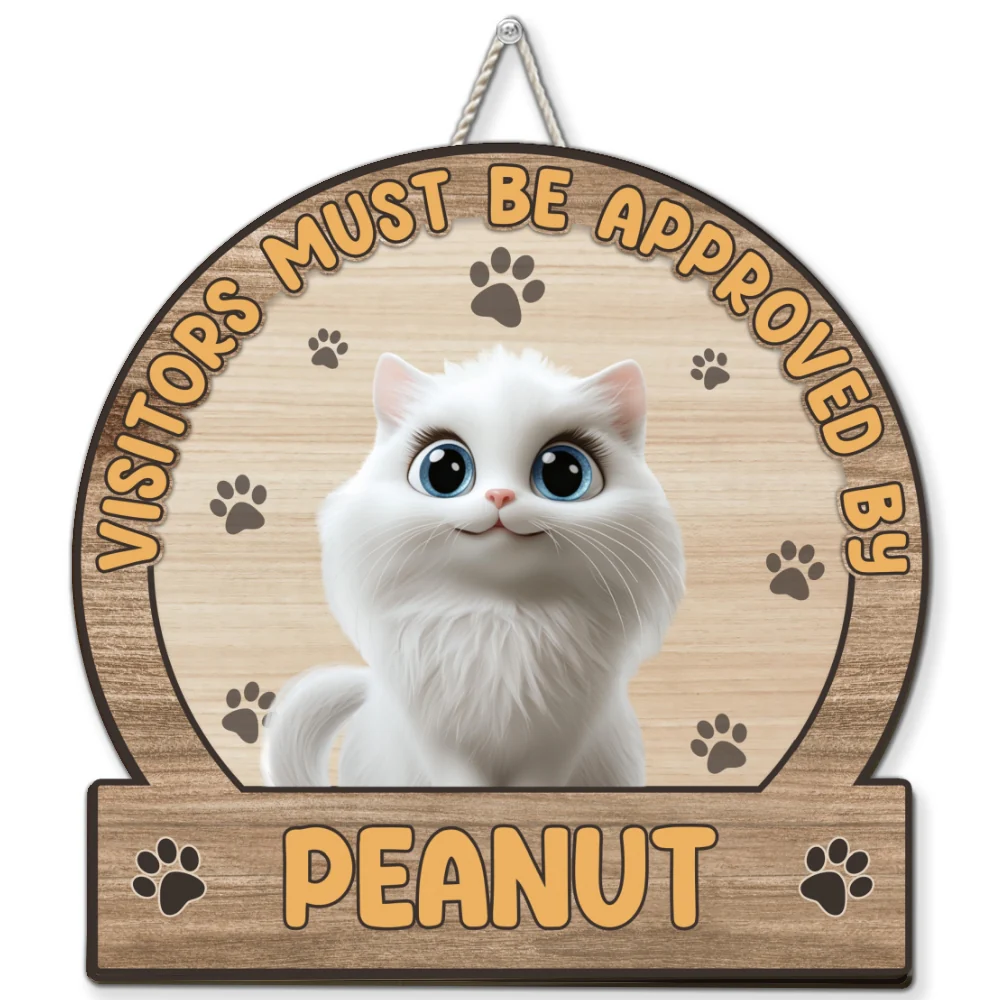 Approved By Cats - Personalized Custom Wood Sign - Image 7