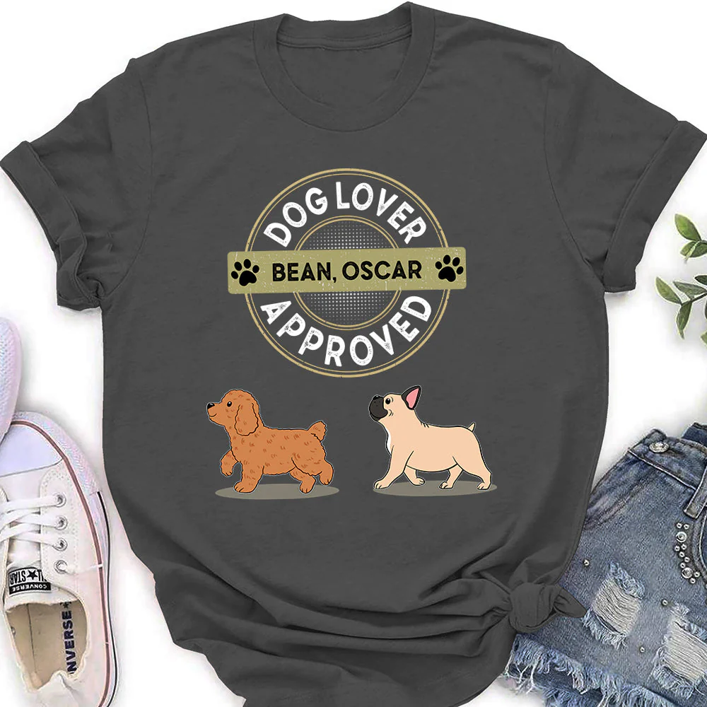Approved By My Dog - Personalized Custom Women's T-shirt - Image 4
