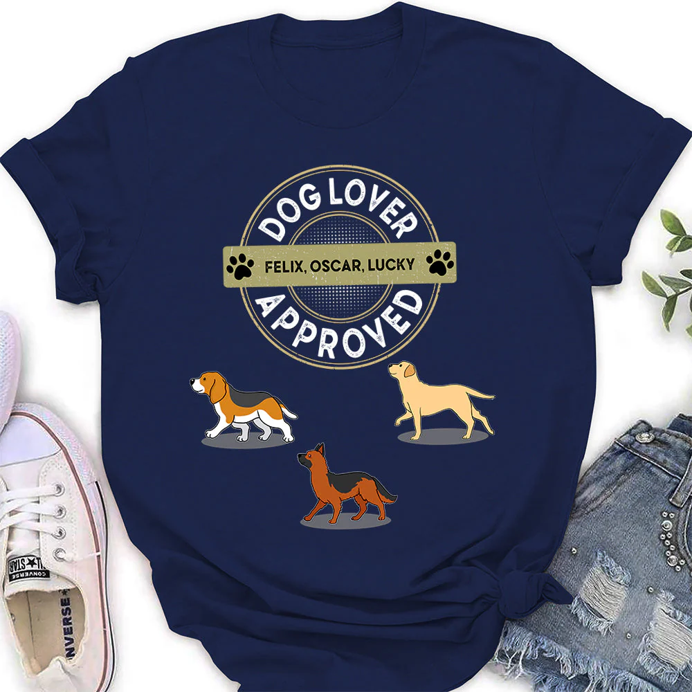Approved By My Dog - Personalized Custom Women's T-shirt - Image 5