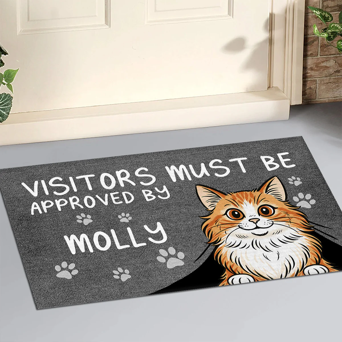 Approved By Pet Retro - Personalized Custom Doormat - Image 2