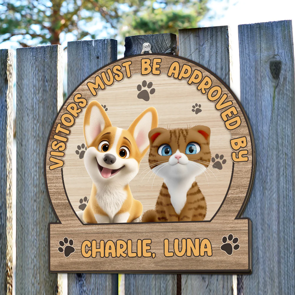 Approved By Pets - Personalized Custom Wood Sign - Image 5