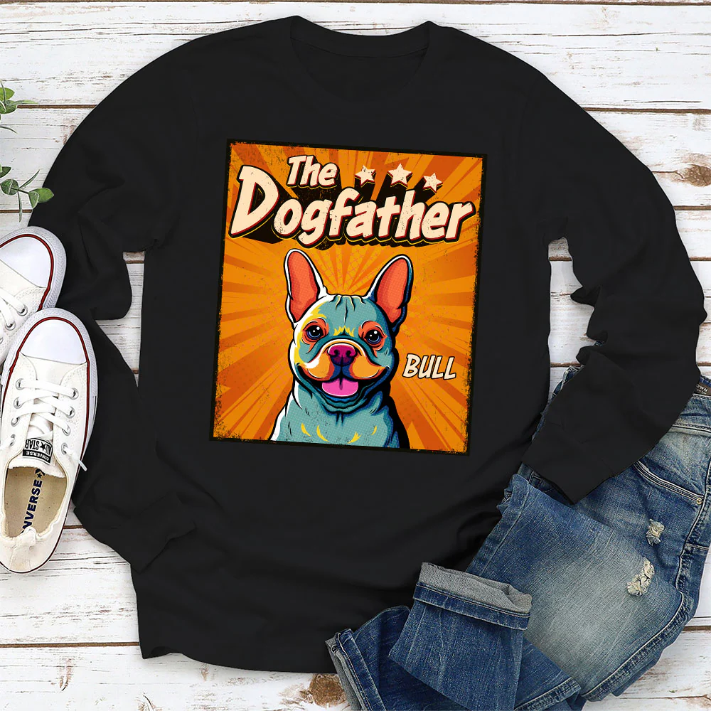 Art Dog Father - Personalized Custom Long Sleeve T-Shirt - Image 2
