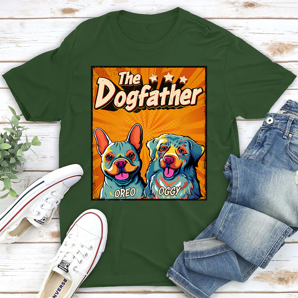 Art Dog Father - Personalized Custom Unisex T-shirt - Image 3