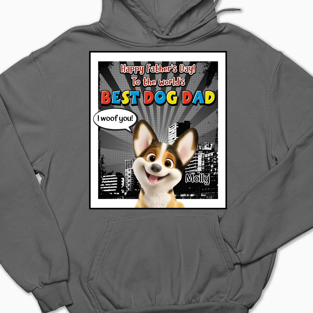 Art Dog Funny Dad - Personalized Custom Hoodie - Image 10